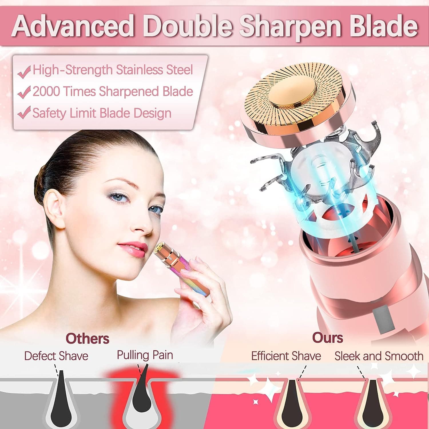 2-in-1 LED Eyebrow Trimmer for Women – Painless, Portable & Easy to Clean