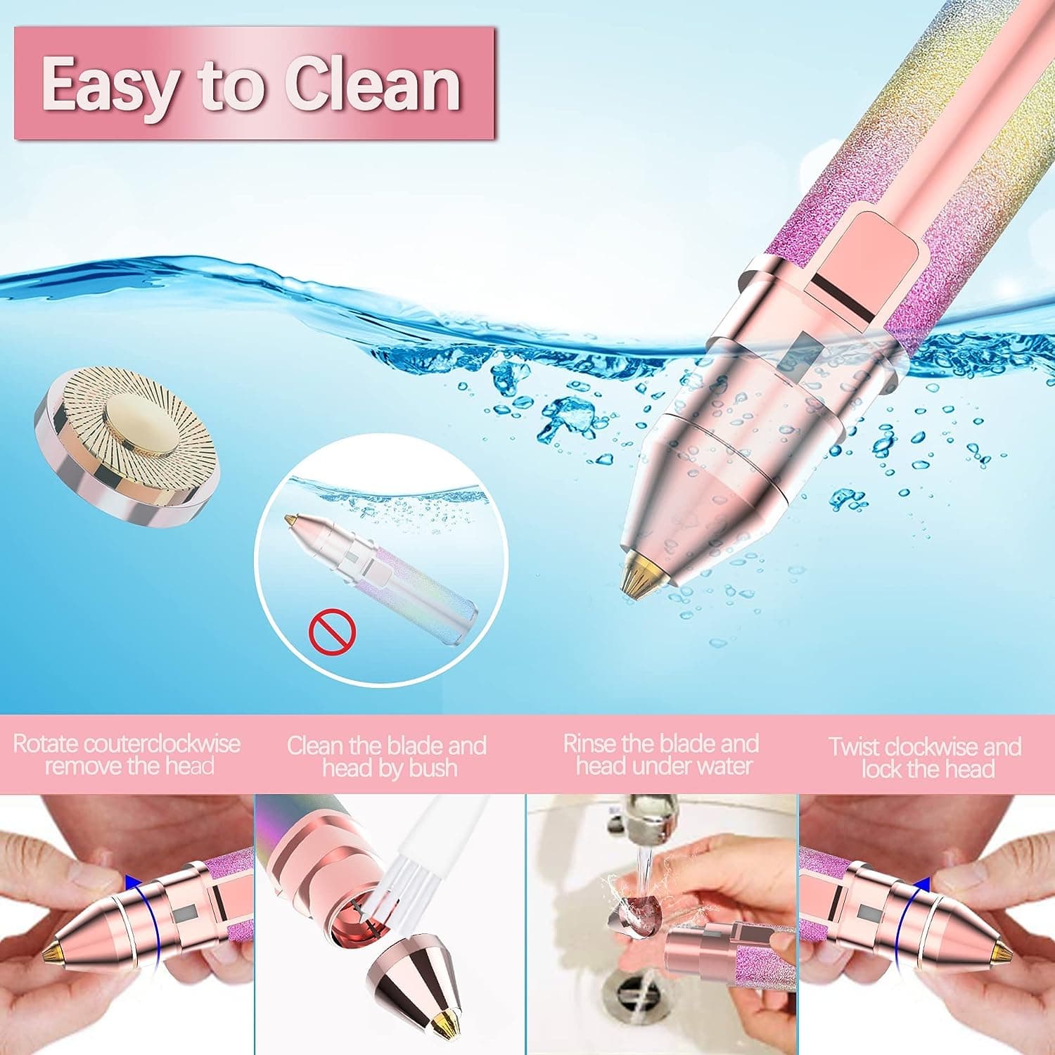 2-in-1 LED Eyebrow Trimmer for Women – Painless, Portable & Easy to Clean