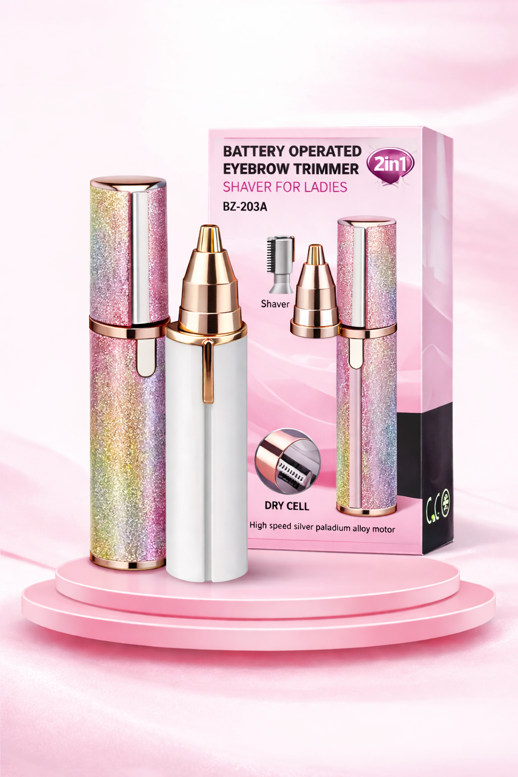 2-in-1 LED Eyebrow Trimmer for Women – Painless, Portable & Easy to Clean