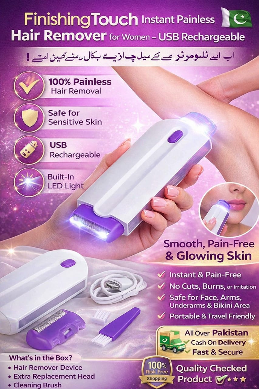 Finishing Touch Instant Painless Hair Remover for Women – USB Rechargeable