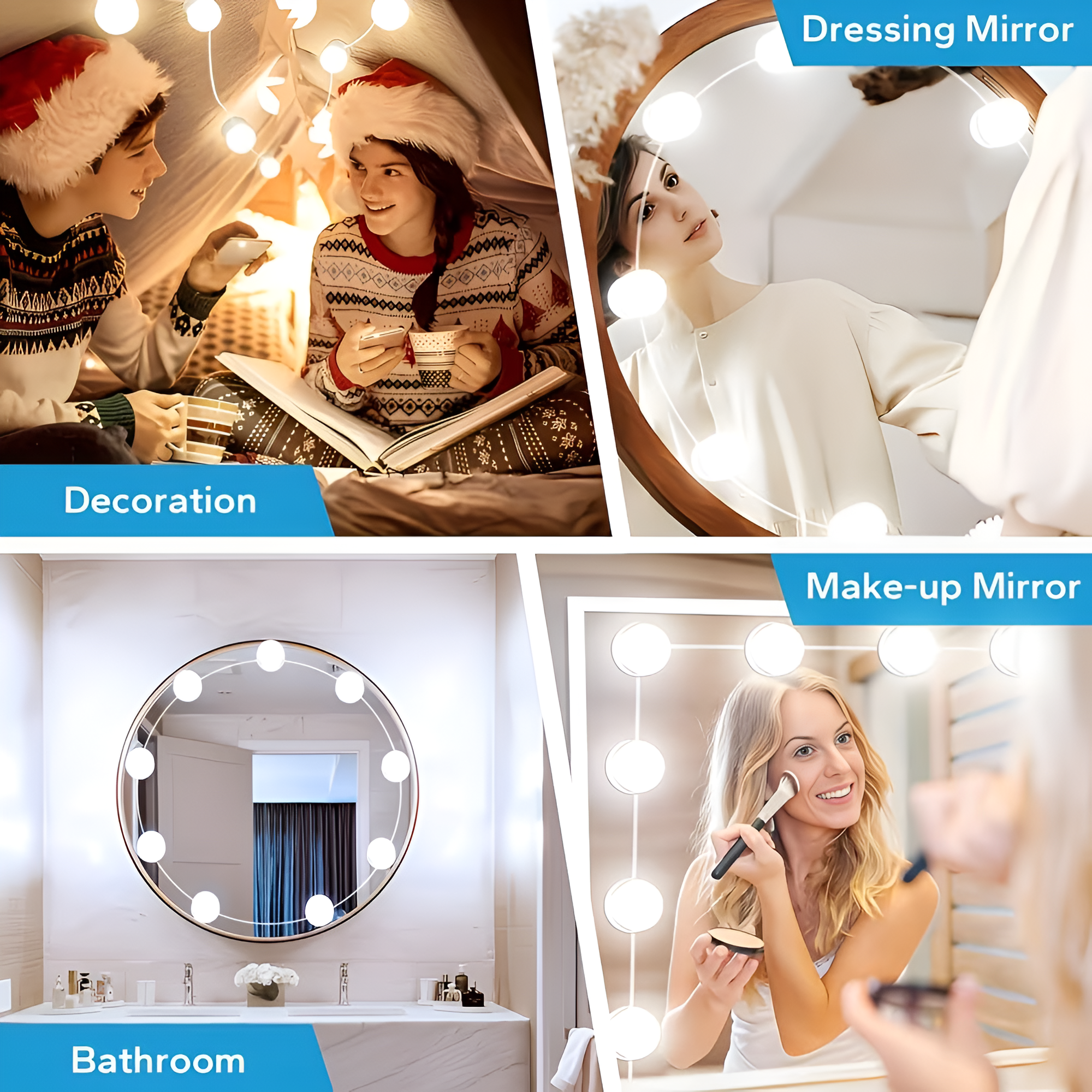 Hollywood LED Vanity Mirror with Lights – Adjustable Brightness Makeup Mirror for Perfect Beauty Setup