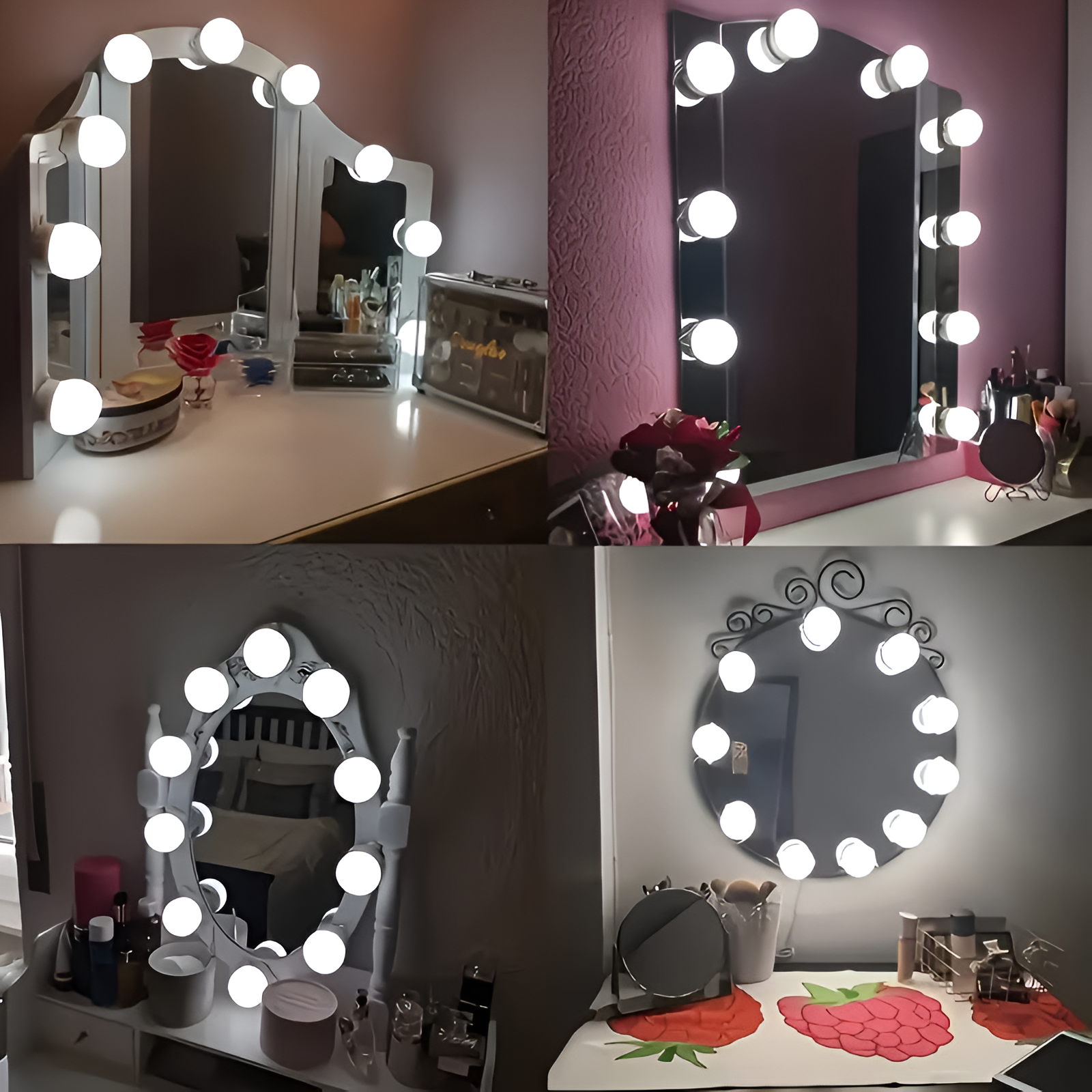 Hollywood LED Vanity Mirror with Lights – Adjustable Brightness Makeup Mirror for Perfect Beauty Setup
